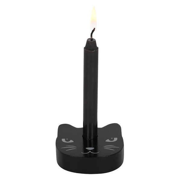 Spell Candle Holder - Black Cat