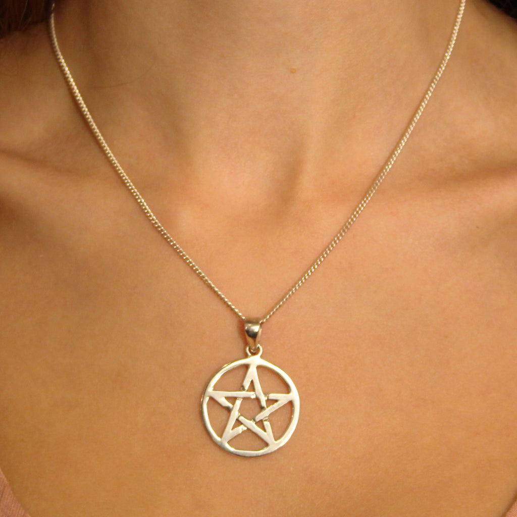 Pewter Pentacle Necklace (PN44) – Avebury Henge Shop : Celtic & Pagan