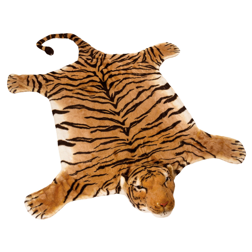 BRUBAKER Realistic Brown Plush Tiger Rug 72