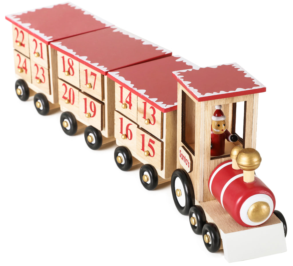 wooden christmas train