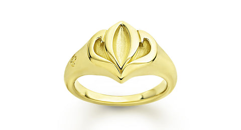 Domain Petite Signet Ring - 18K Gold Vermeil