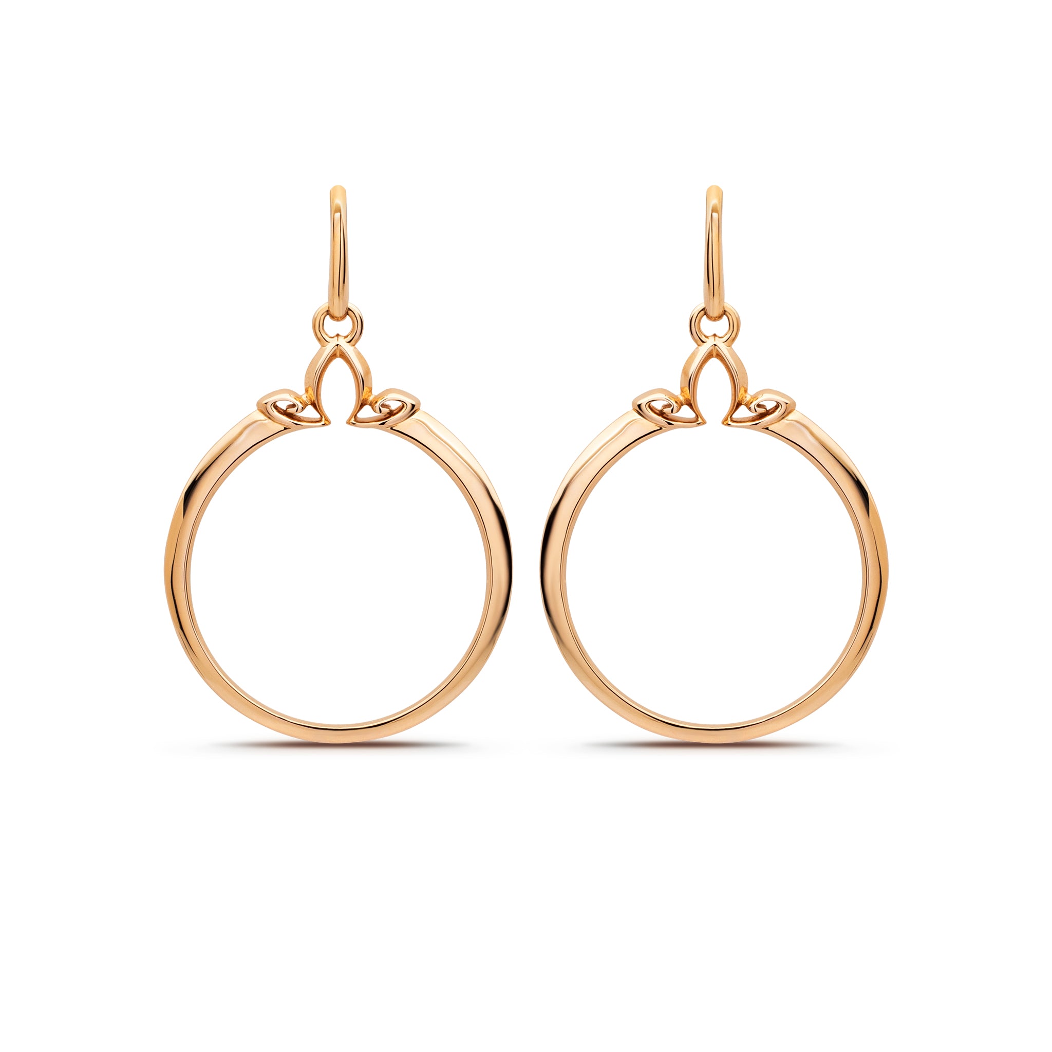 Domain Petite Portrait Hoop Earring 18K Rose Gold Vermeil