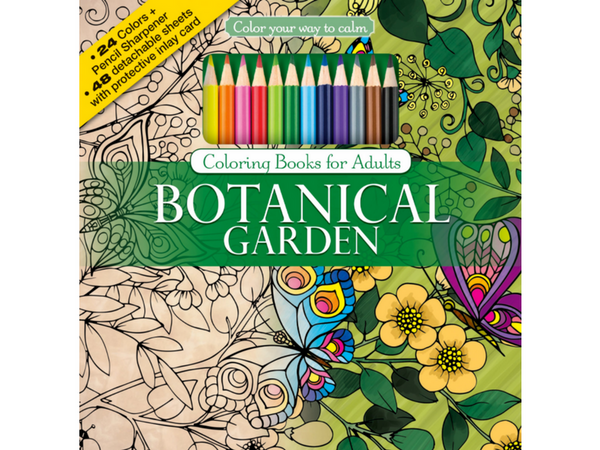 Mandalas Coloring Books For Adults-12 Coloring Pencils,Sharpener& 48 Sheets