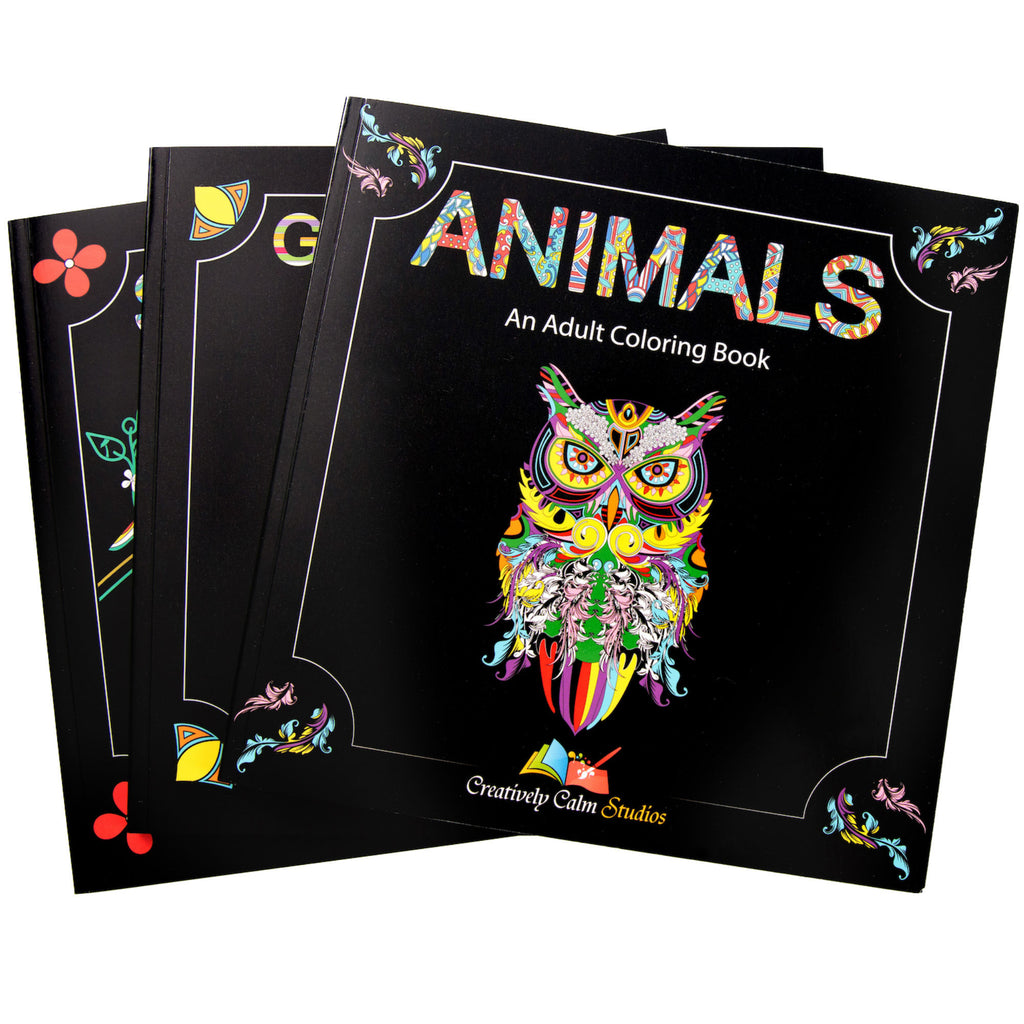 Download Bundle Of All Three Of Our Adult Coloring Book Sets 9 Total Books Creatively Calm Studios