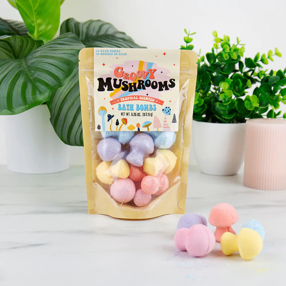 Groovy Mushroom Bath Bombs - Set of 10