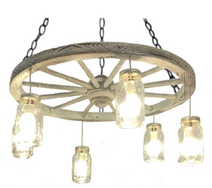 36 Deluxe 3 Tier Knotted Wagon Wheel Chandelier Free Shipping