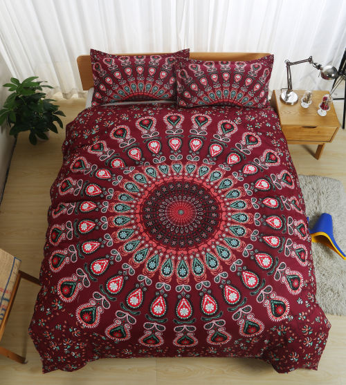 Fanaijia Bohemian Bedding Sets Boho Printed 3d Mandala Duvet Cover