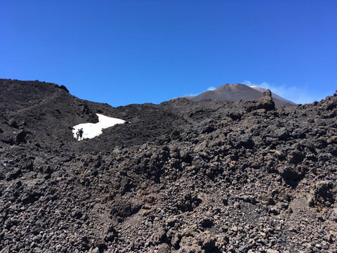 Mount Etna - ice in the summer