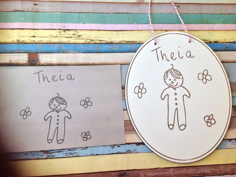 Theia drawing plaque