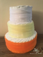 step 3: candy corn diaper cake