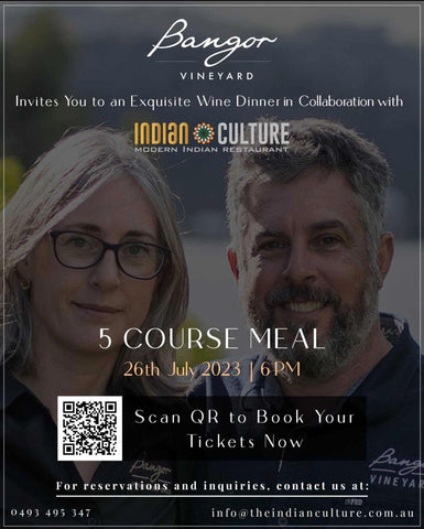 Bangor Wine Dinner At Indian Culture, Hobart