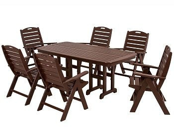 Polywood Dining Set San Diego Polywood 7 Pc Nautical Dining Set