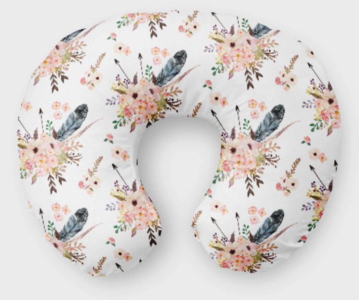 floral nursing pillow