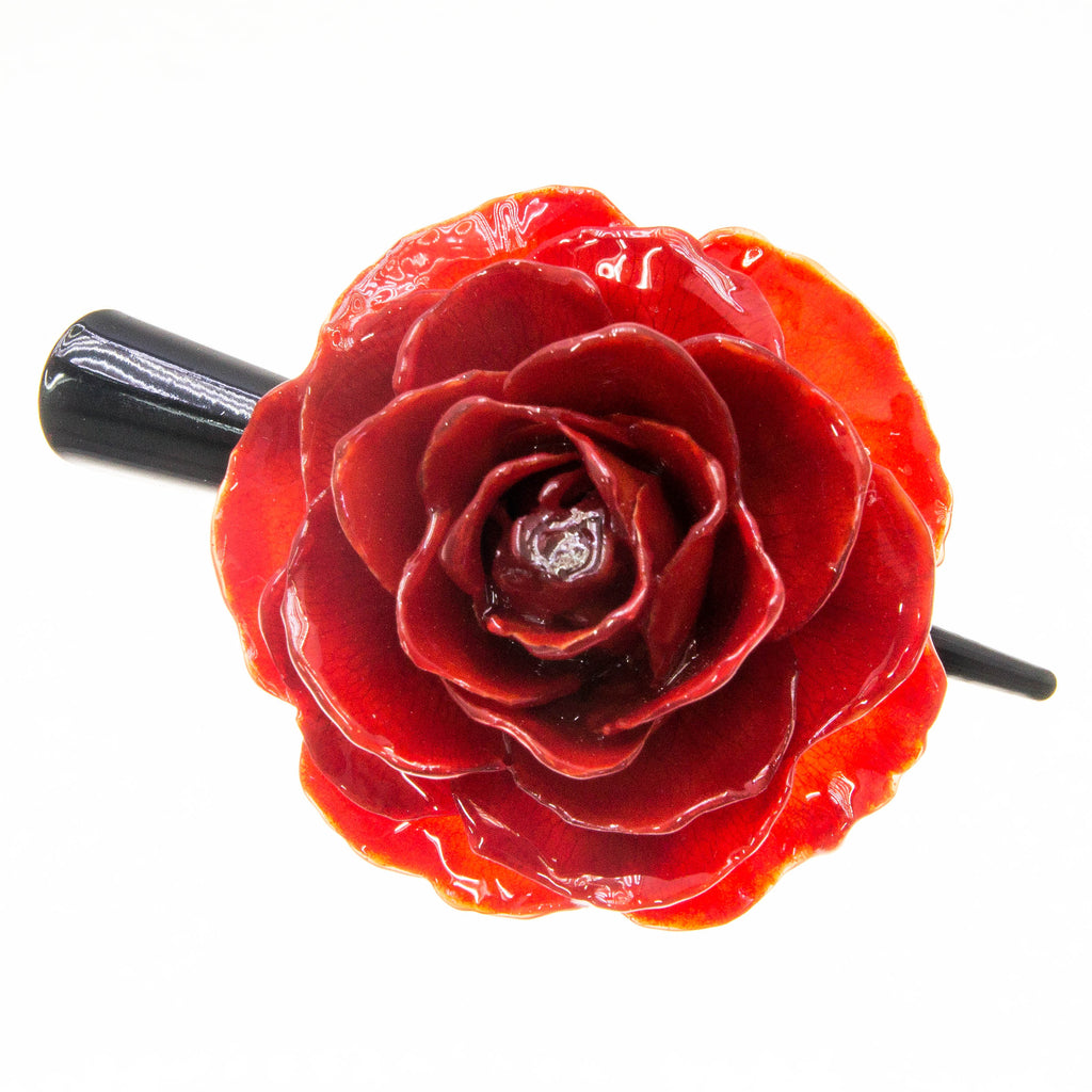 rose hair clip