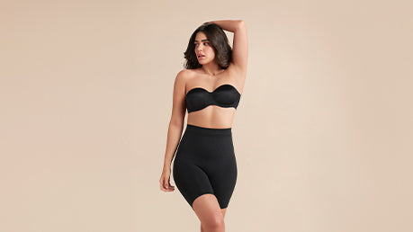 Women Wearing Seamless Thigh Shaper