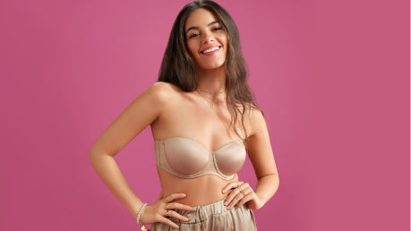 strapless bra with awesome pattern and delicate detailing.