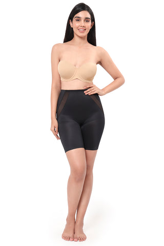 MD Women's Shapewear Inner Thigh Body Shapers for Tummy and Thighs Black  Large 