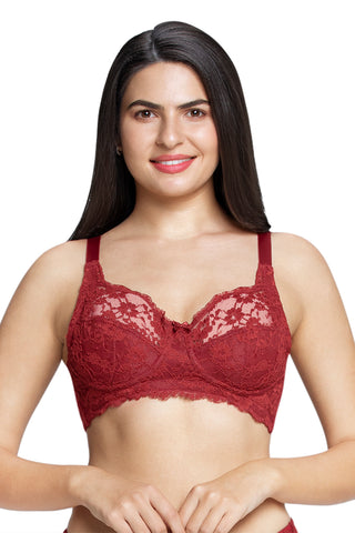 Cotton Lace Support Bra for Heavy Breasts