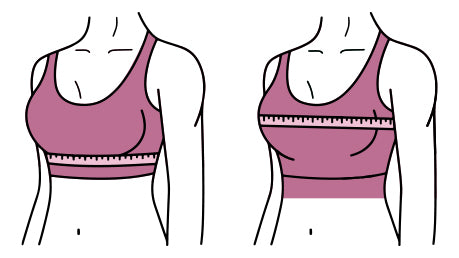 image show how to measure size for big breasts