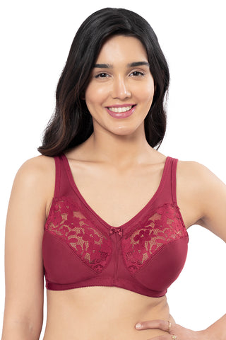 Thin Cotton Cup Large Size Double Breast Adjustable Bra Lace