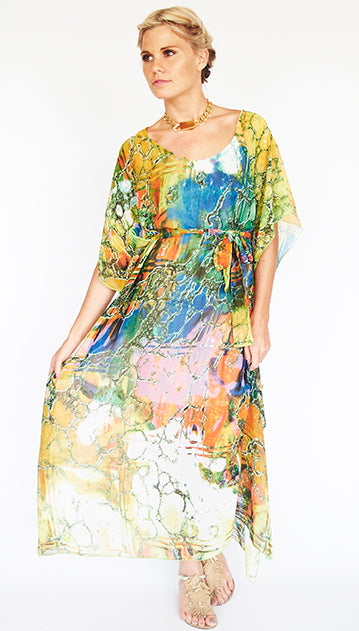 MAXI KAFTAN / BRIGHT MARBLE – LiL Designs