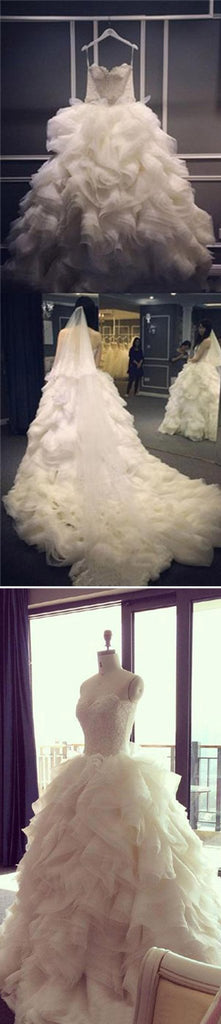 Spaghetti Lace Top Unique Design Wedding Party Dresses, Popular Lace U ...