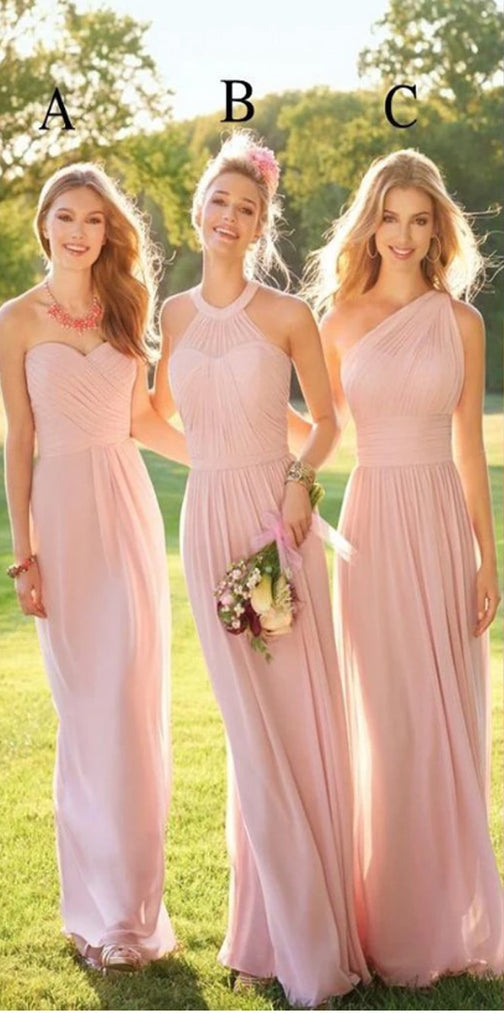 pastel pink dress for wedding guest