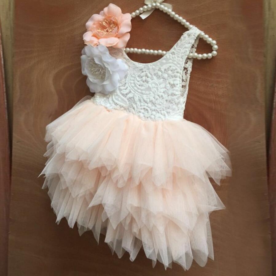 Pink Lace Tulle Flower Girl Dresses, Lovely Tutu Dresses, FGS003 ...