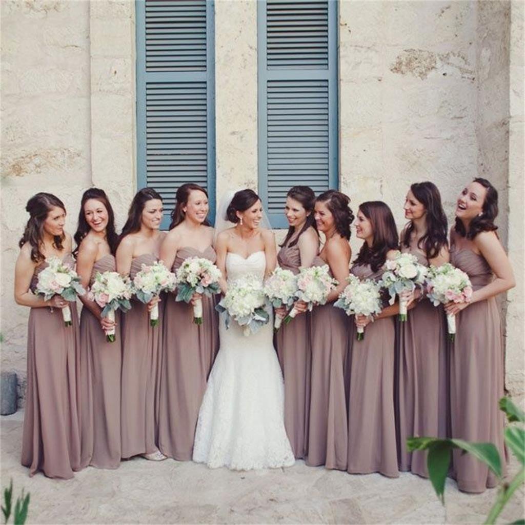 Chiffon Custom Cheap Sweetheart Simple Most Popular Bridesmaid Dress ...