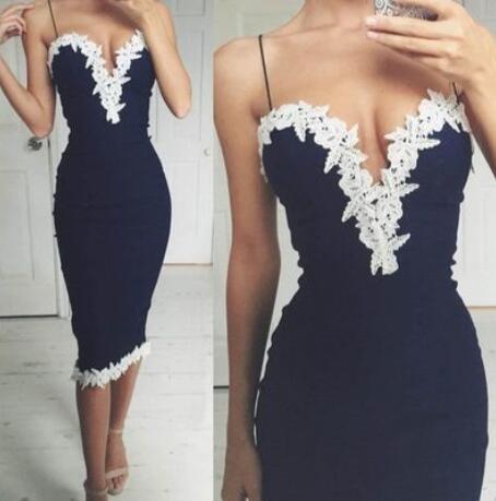 navy blue tight dress