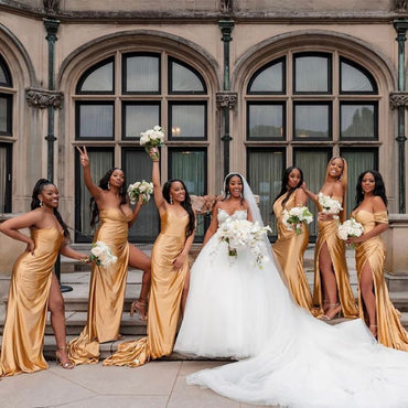 Champagne Bridesmaid Dresses – SposaBridal