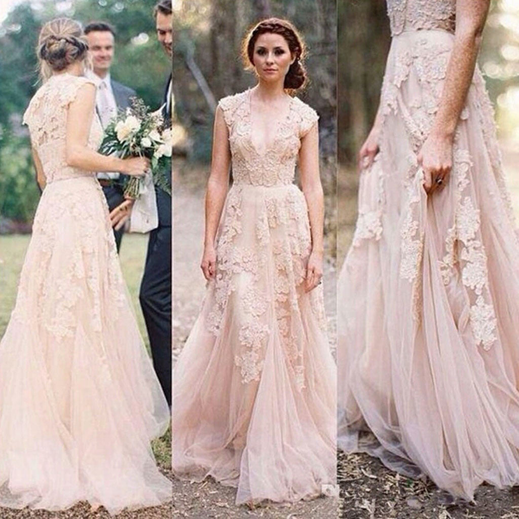 pink sheath wedding dress