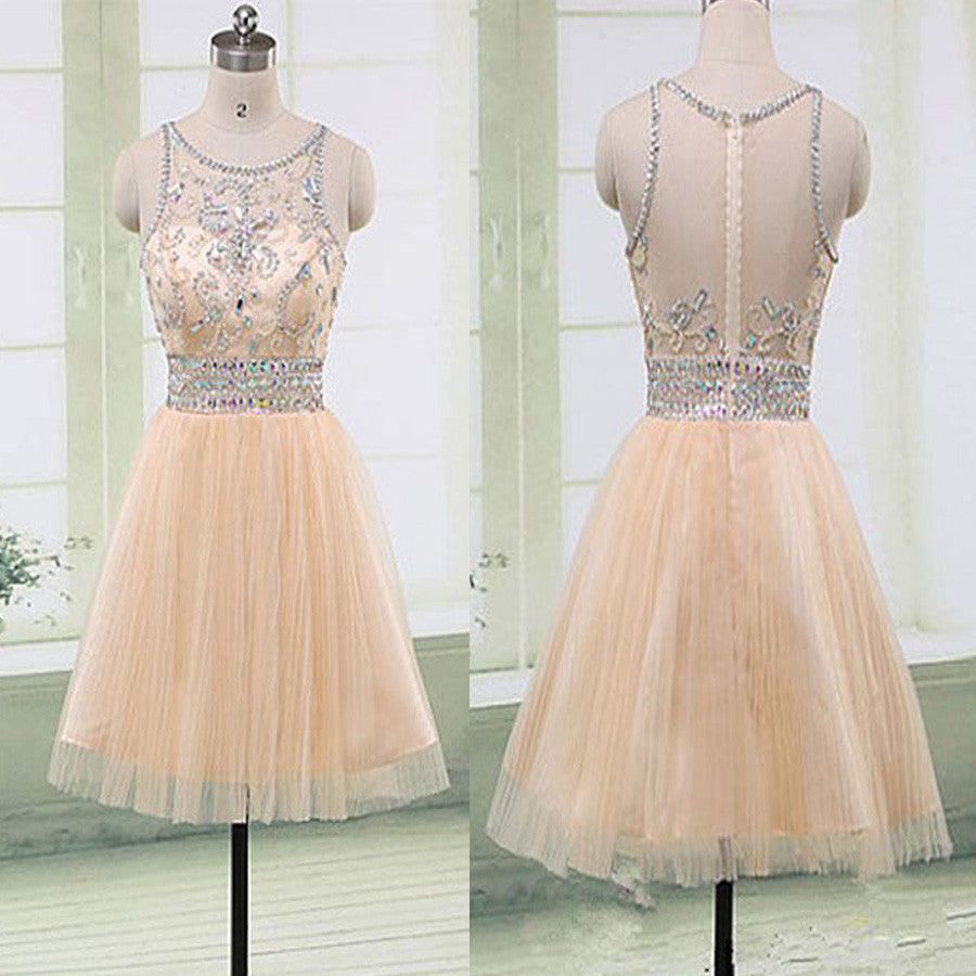 Popular Gorgeous beaded elegant fashion cute homecoming dresses,BD0018 ...