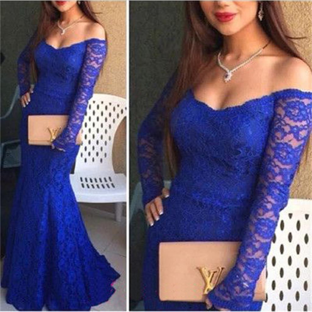 sexy blue lace dress