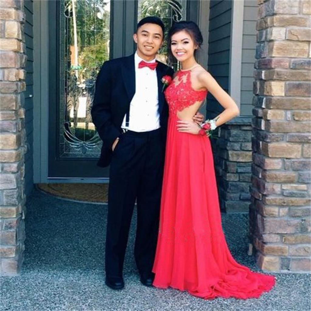 Popular red Backless Elegant Sexy Charming Evening Party Prom Dress,PD ...