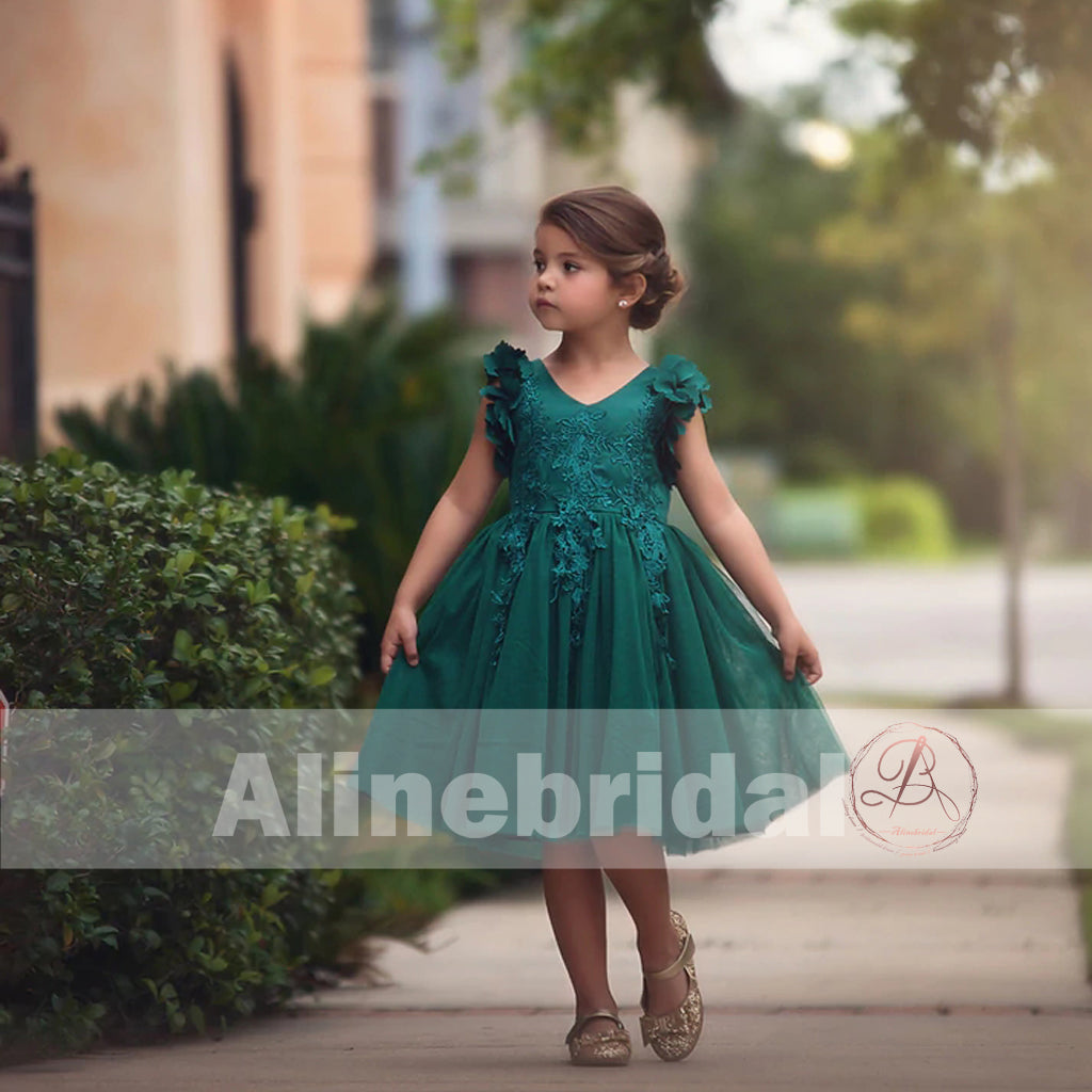 dark green dress for girls