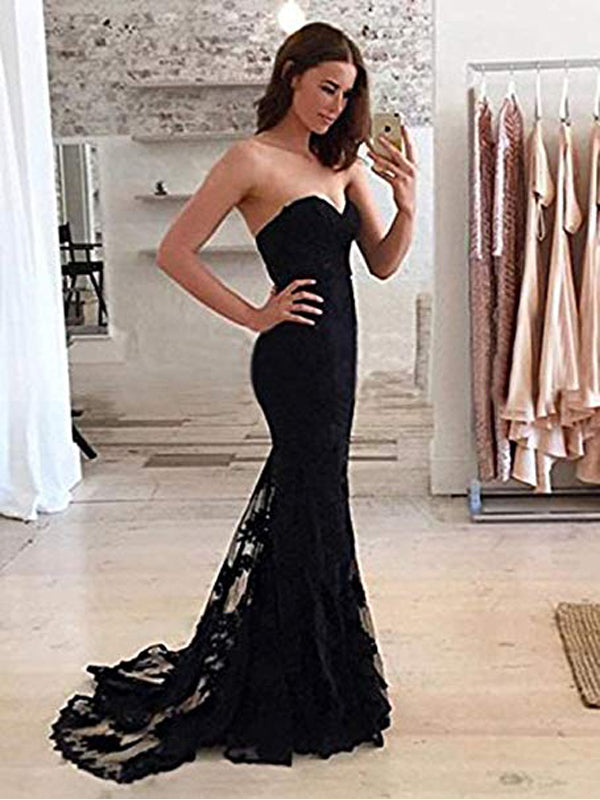 black vintage prom dress