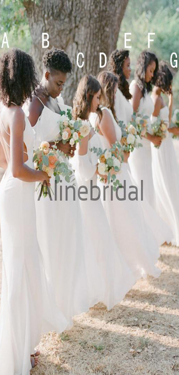 off white bridesmaid dresses