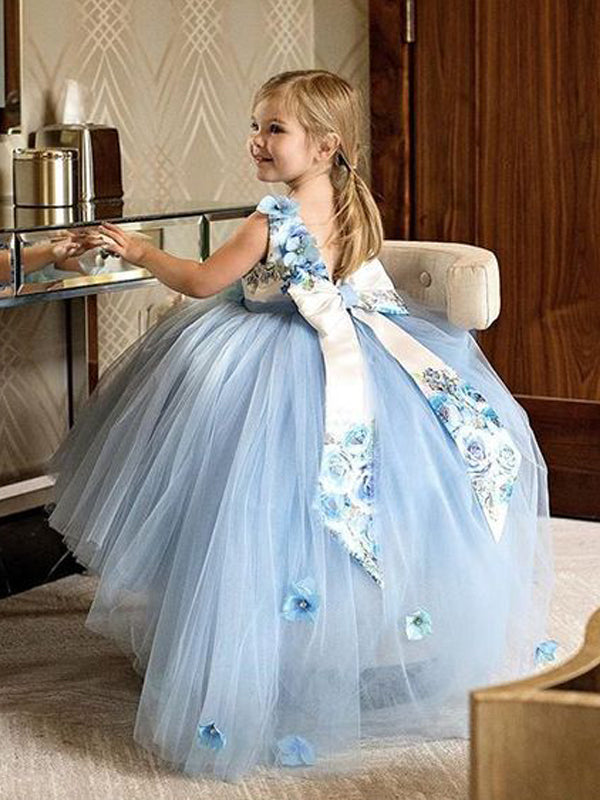 pale blue ball gown