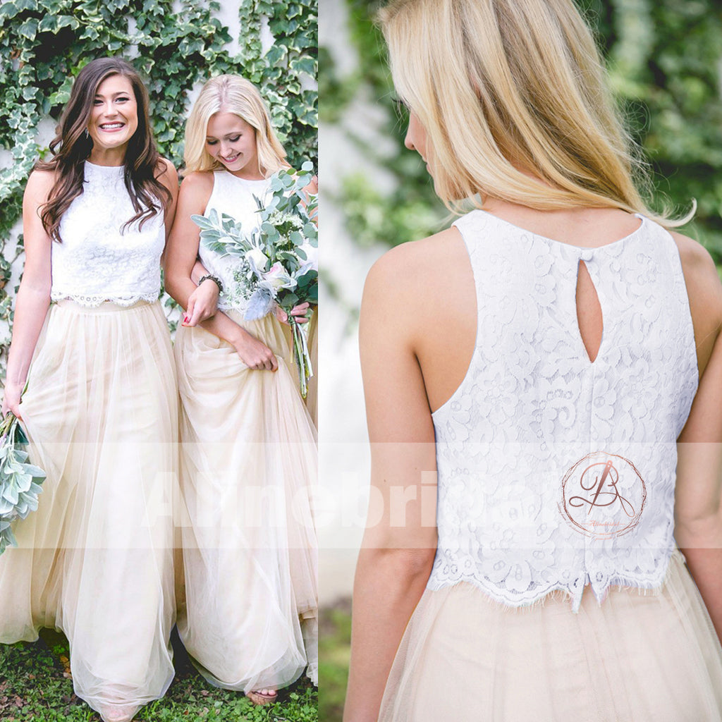 lace top bridesmaid dress