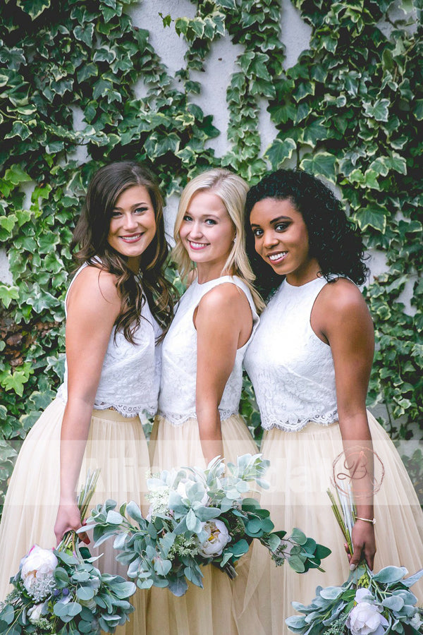 country lace bridesmaid dresses