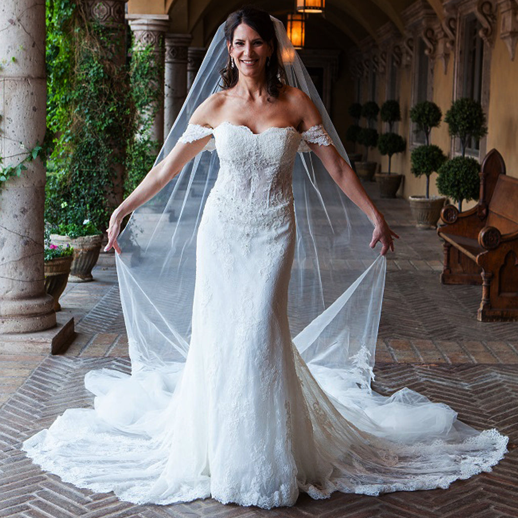 off shoulder sweetheart wedding dress