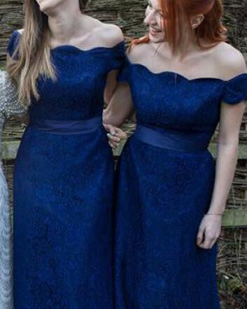 long sleeve royal blue bridesmaid dresses