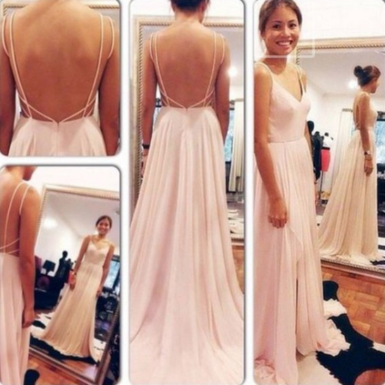 simple backless dress