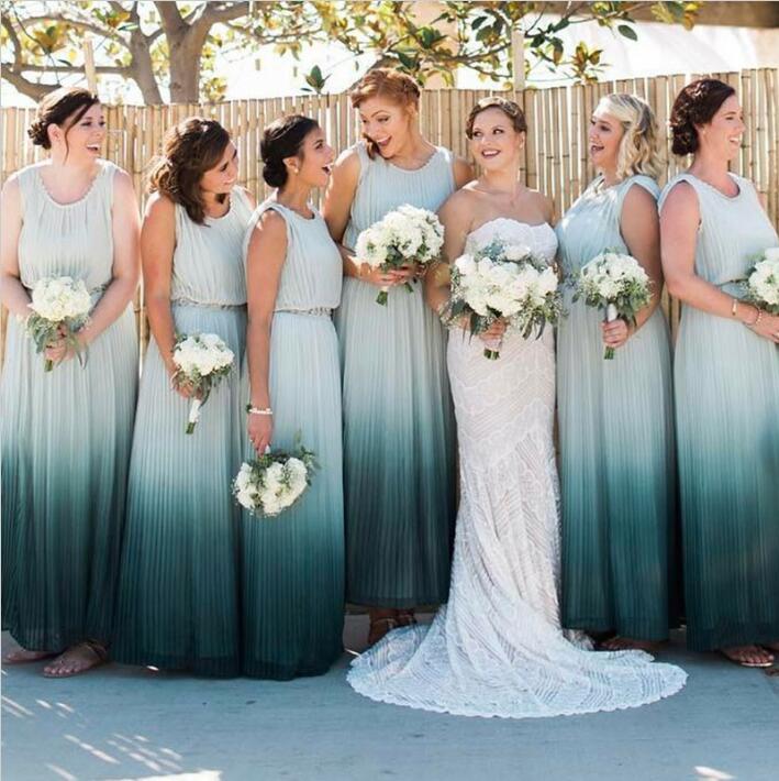 gradient bridesmaid dresses