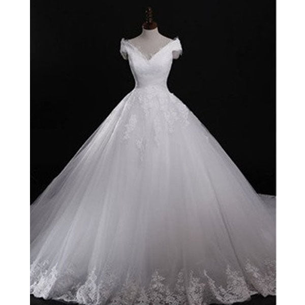 wedding gown off shoulder style