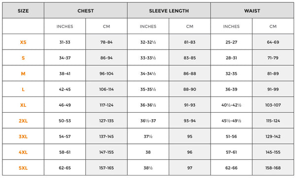 Mens Sunglasses Size Chart