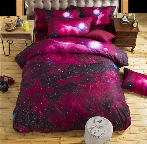 3d Galaxy Duvet Cover Set Single Double Twin Queen 2pcs 3pcs 4pcs