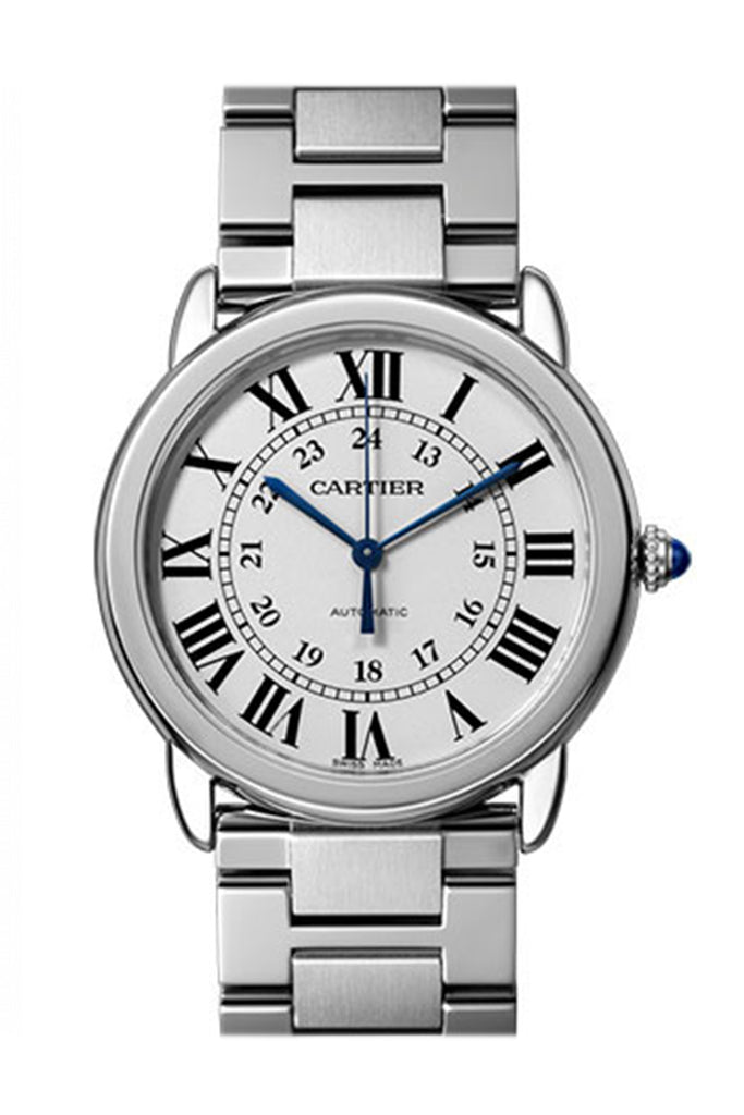 Cartier Ronde Solo Silver Opaline 