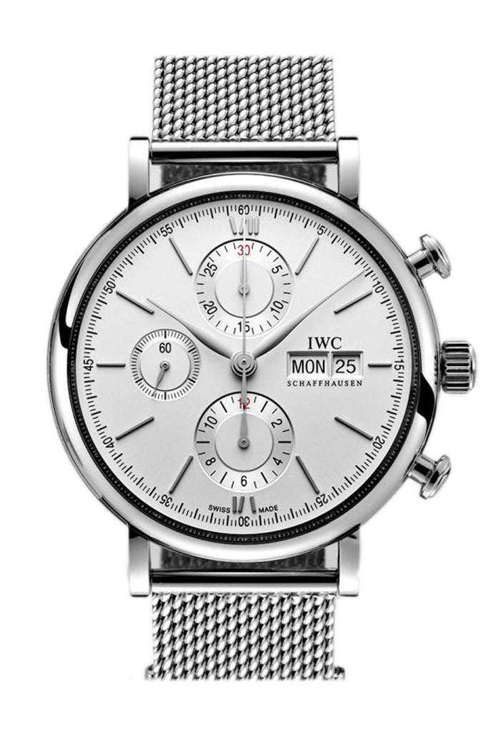 IWC Portofino Automatic Chronograph Silver Dial 42mm Men's Watch ...